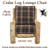 Cedar Log Lounge Chair