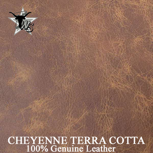 cheyenne-terra-cotta 100% leather for log cabin and lodge furniture