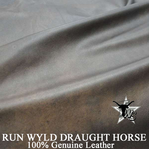 run-wild-draught-horse 100% leather for log cabin and lodge furniture