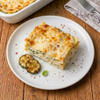 Roasted Vegetable Lasagna with creamy Alfredo sauce vegetarian meal