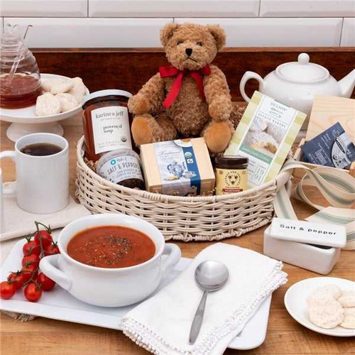 Soup, Love, and Bear Hugs Gift Basket