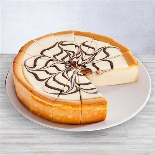 White Chocolate Swirl Cheesecake SendaMeal.com