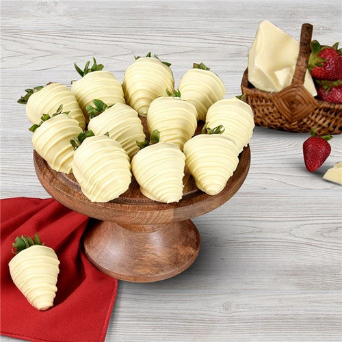 White Chocolate Covered Strawberries Dozen