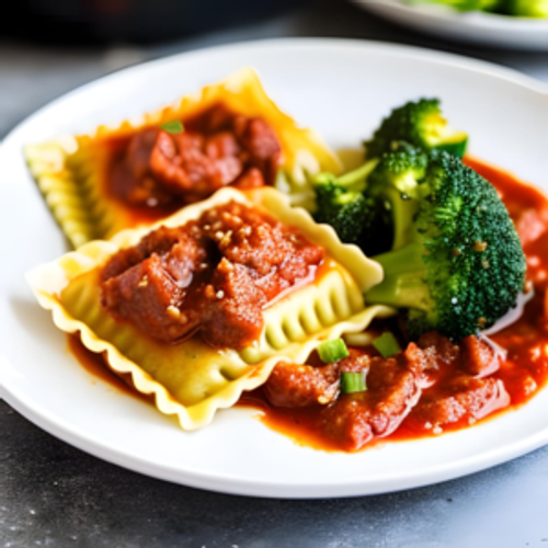 Braised Beef Ravioli Marinara SendaMeal.com