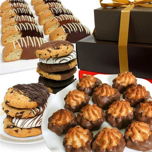 Belgian Chocolate Dipped Cookie Tower SendaMeal.com