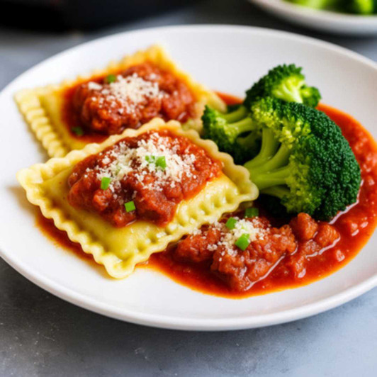 Braised Beef Ravioli Marinara SendaMeal.com