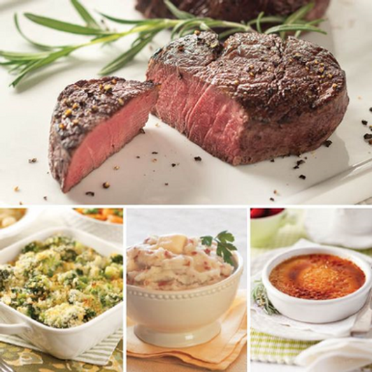 Filet Mignon Dinner For Two View All Meals SendaMeal.com