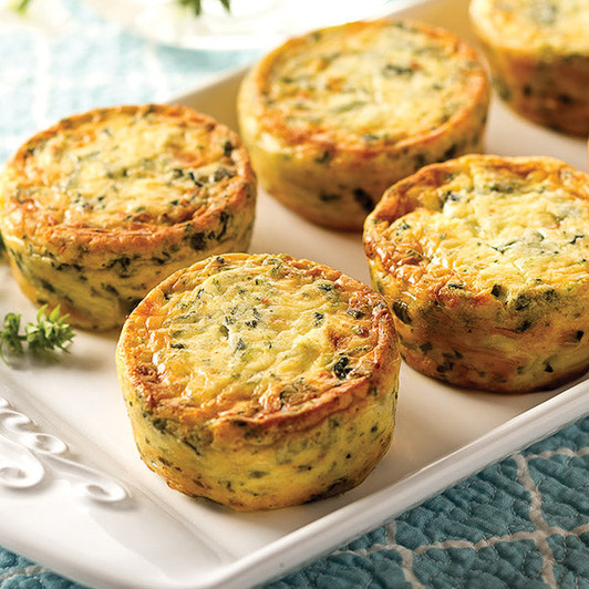 Each order of Spinach and Swiss Egg Soufflés is eight 3.5 oz. soufflés, each is a serving.