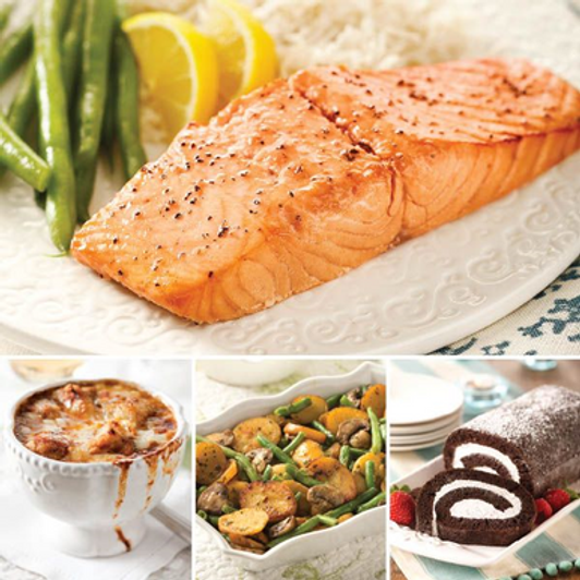 Honey Bourbon Salmon Dinner For Four