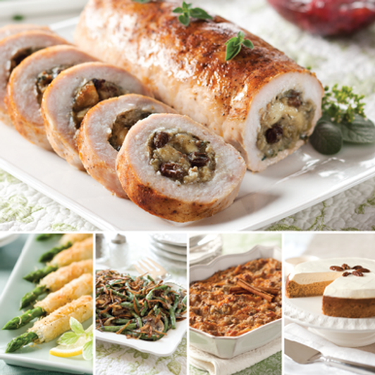 Stuffed Turkey Roast Complete Dinner - Medium View All Meals SendaMeal.com