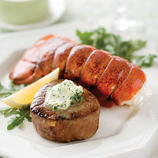 Surf and Turf, Lobster Tail & Filet Mignon SendaMeal.com