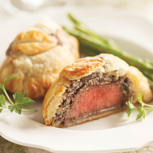 Each order of Beef Wellingtons is four 8 oz. Wellingtons, each is an individual entrée serving.