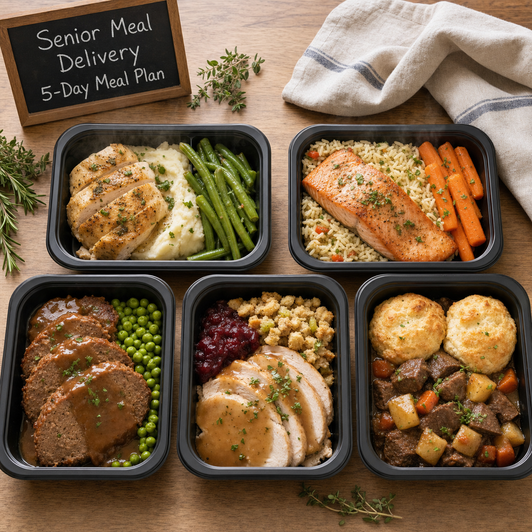 Senior Meal Delivery – 5-Day Meal Plan for Seniors gift package from SendaMeal.com