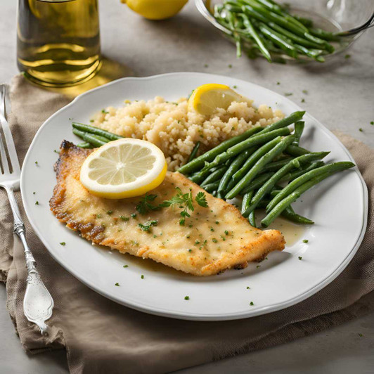 Flounder Francaise Dinner | Special Diet SendaMeal.com