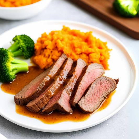 Sliced Flank Steak Meal | Special Diet SendaMeal.com