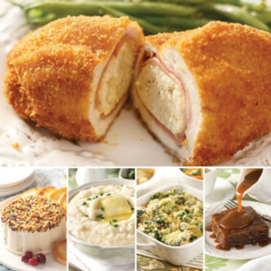 Chicken Cordon Bleu Meal for Four View All Meals SendaMeal.com 149.95