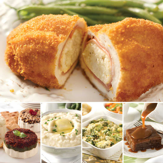 Chicken Cordon Bleu Meal for Four Deluxe SendaMeal.com