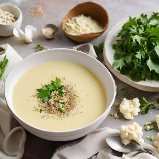 Cauliflower and Garlic Soup Senior SendaMeal.com