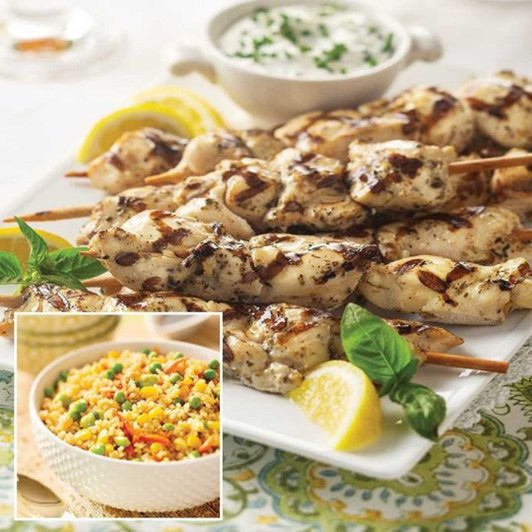 Marinated Chicken Skewer Dinner SendaMeal.com