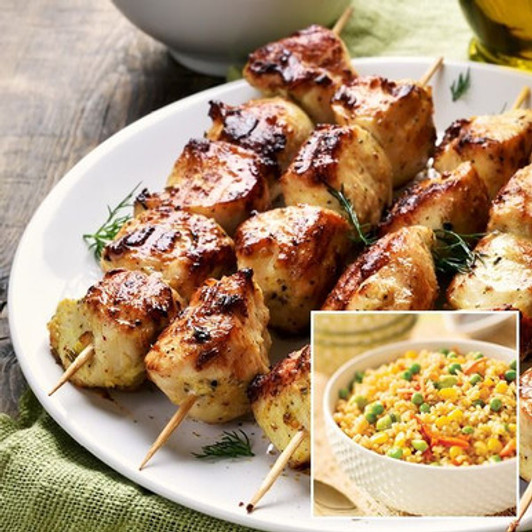 Marinated Chicken Skewer Dinner