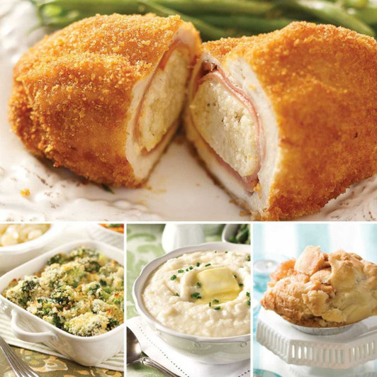 Chicken Cordon Bleu Dinner For Four SendaMeal.com