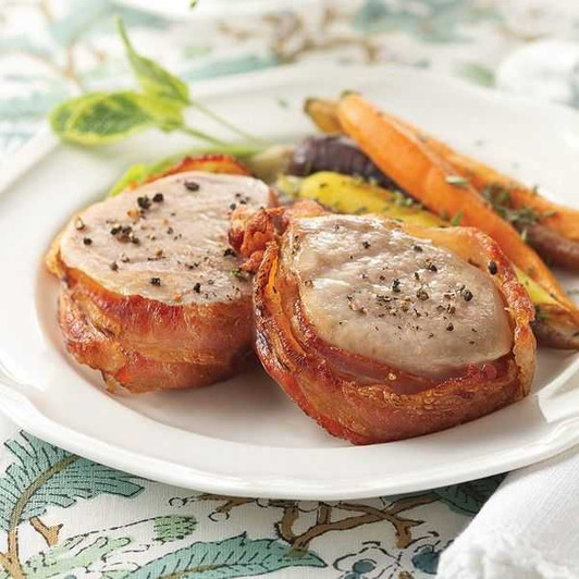 Bacon Wrapped Pork Medallions SendaMeal.com