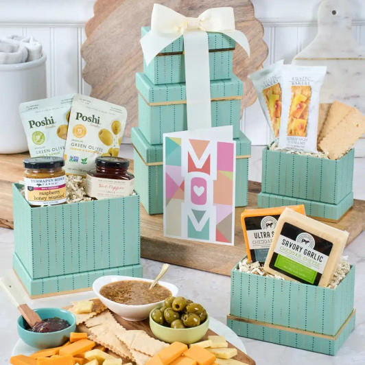 Mother’s Day Gourmet Gift Tower SendaMeal.com Gift Baskets