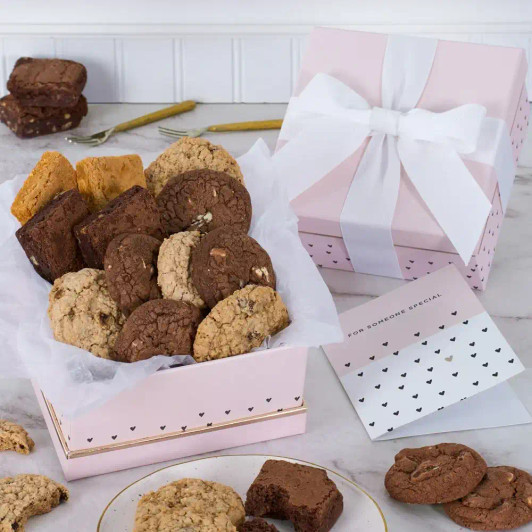 Mother's Day Cookie & Brownie Gift Box SendaMeal.com Gift Baskets