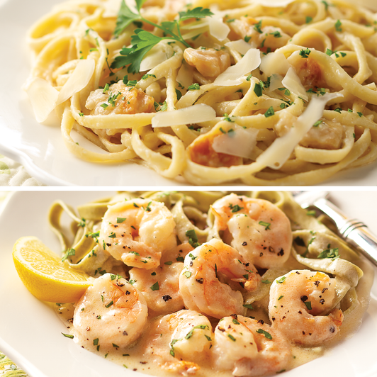 Each Seafood Pasta Duo is 3.75 lbs., serves 4-6