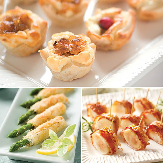 Favorite Hors d'Oeuvres Assortment arranged for serving