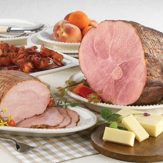 Ham and turkey collection with cheddar and bacon