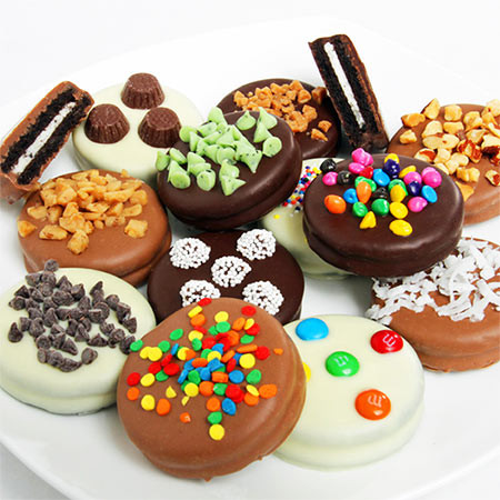 Gourmet Chocolate Dipped Oreo Cookies - 12 Oreos