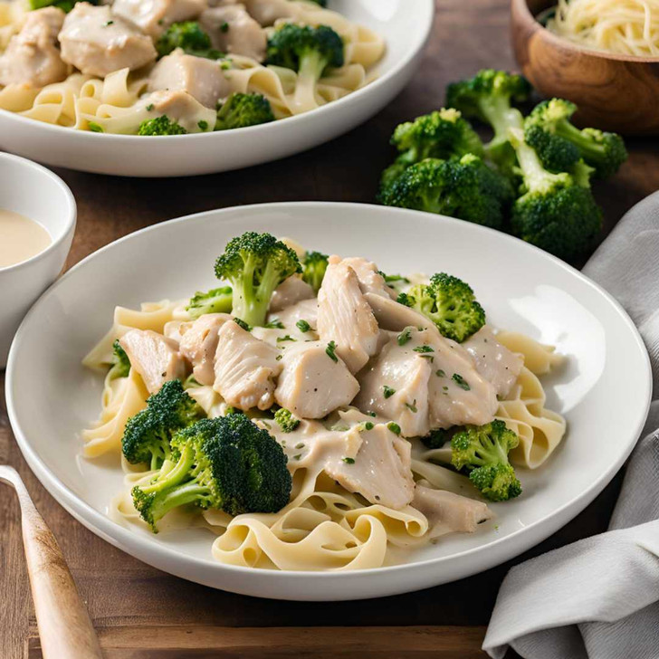 Chicken and Broccoli Fettuccine Alfredo