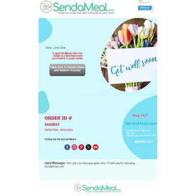 Get Well Meal Gift SendaMeal.com