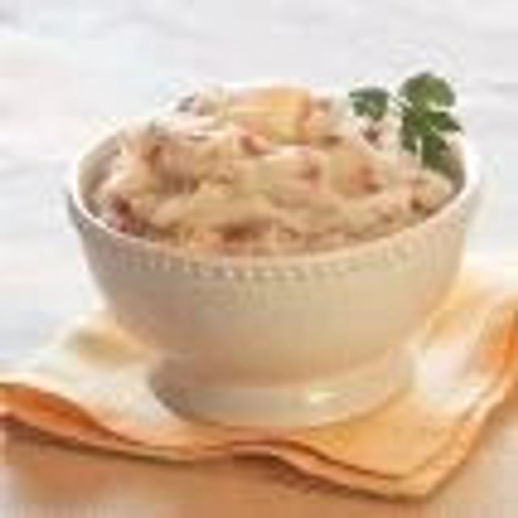 Garlic Mashed Potatoes (12 oz.): creamy red mashed potatoes with the added touch of garlic and sea salt.