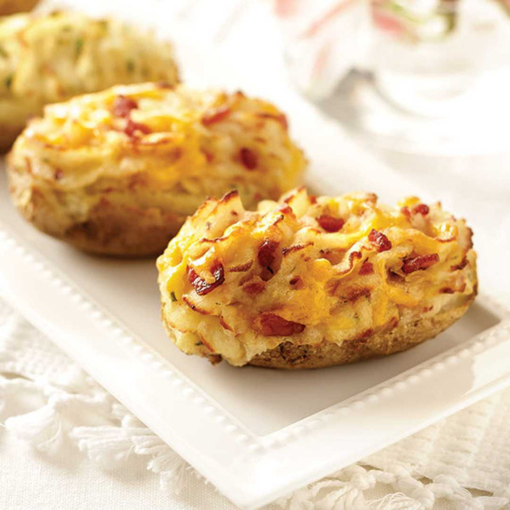 Twice Baked Potatoes: Bacon & Cheddar | Send a Meal
