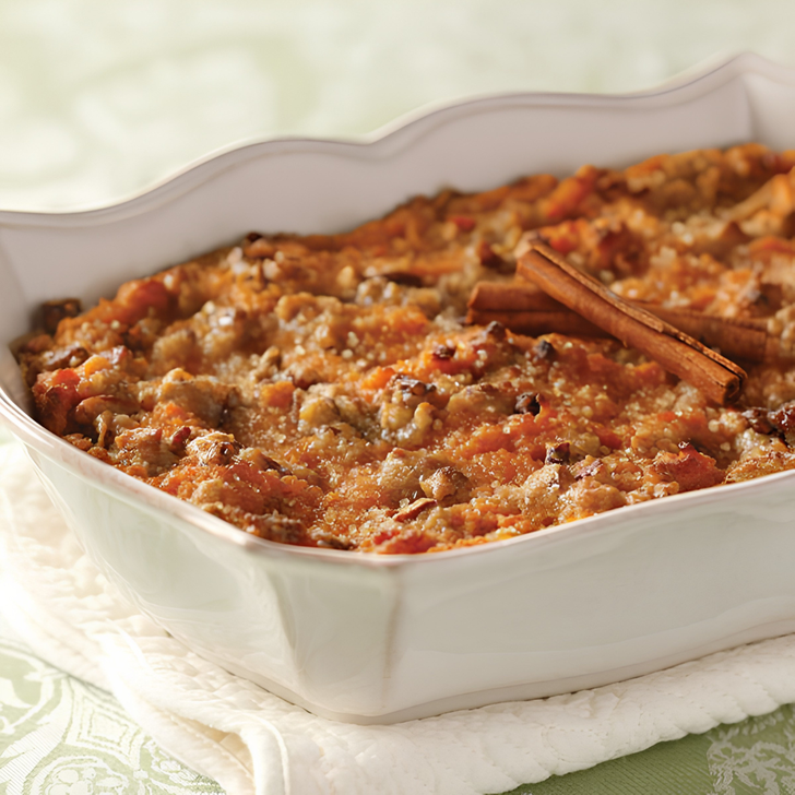 Sweet potato casserole with pecan topping from the SendaMeal.com Sympathy Meal Gift Bundle
