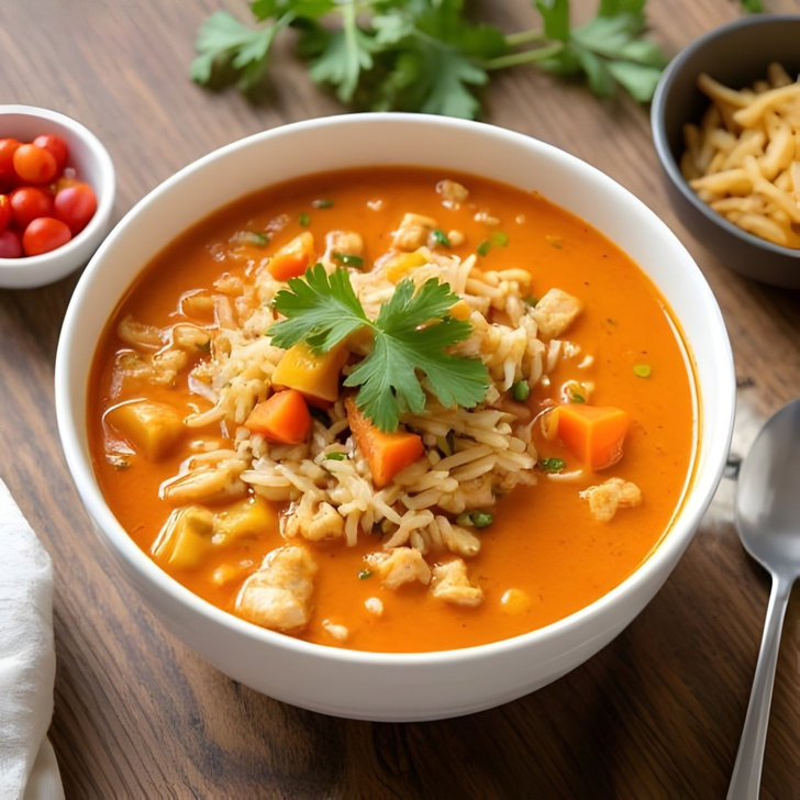 Vegetable Rice Chicken Soup