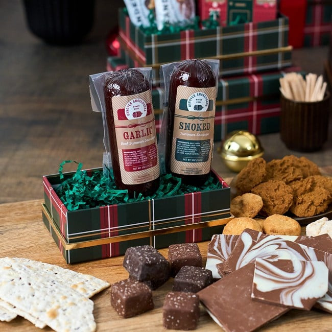 Season's Greetings Gift Tower