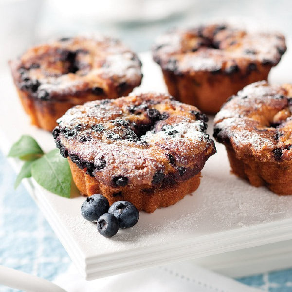 Mini blueberry coffee cakes