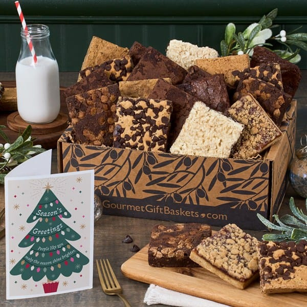 Happy Holidays Brownie Box Assortment 18 pc