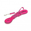 Julius-K9 Color & Grey Super-Grip Leash Pink-Grey Width (1/2" / 14mm) Length (33ft / 10 m)  With Handle, Max for 66lb/30 kg Dog