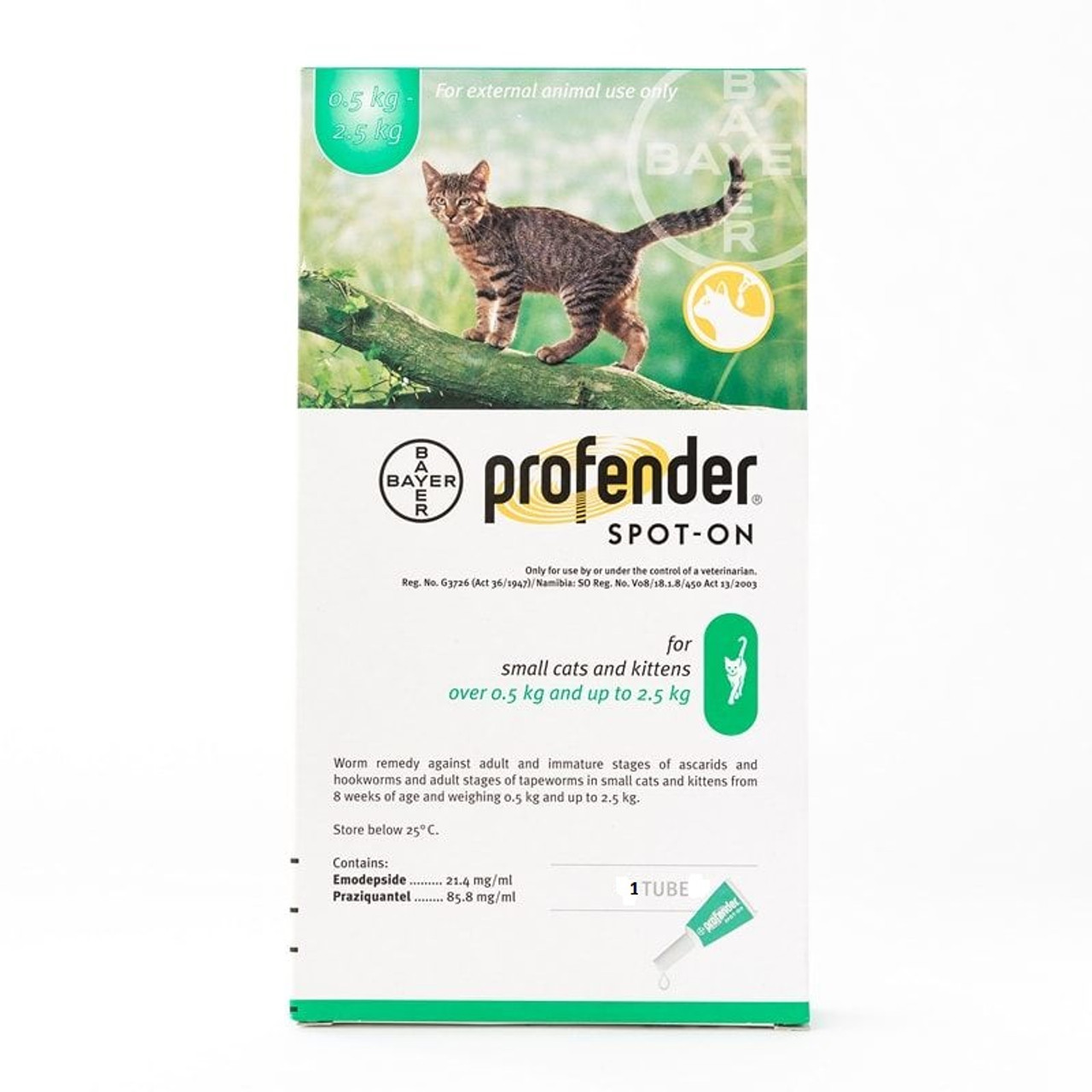 Profender Spot-on  for Small Cats under 2.5kg (5.5lbs), Single Tube Pack