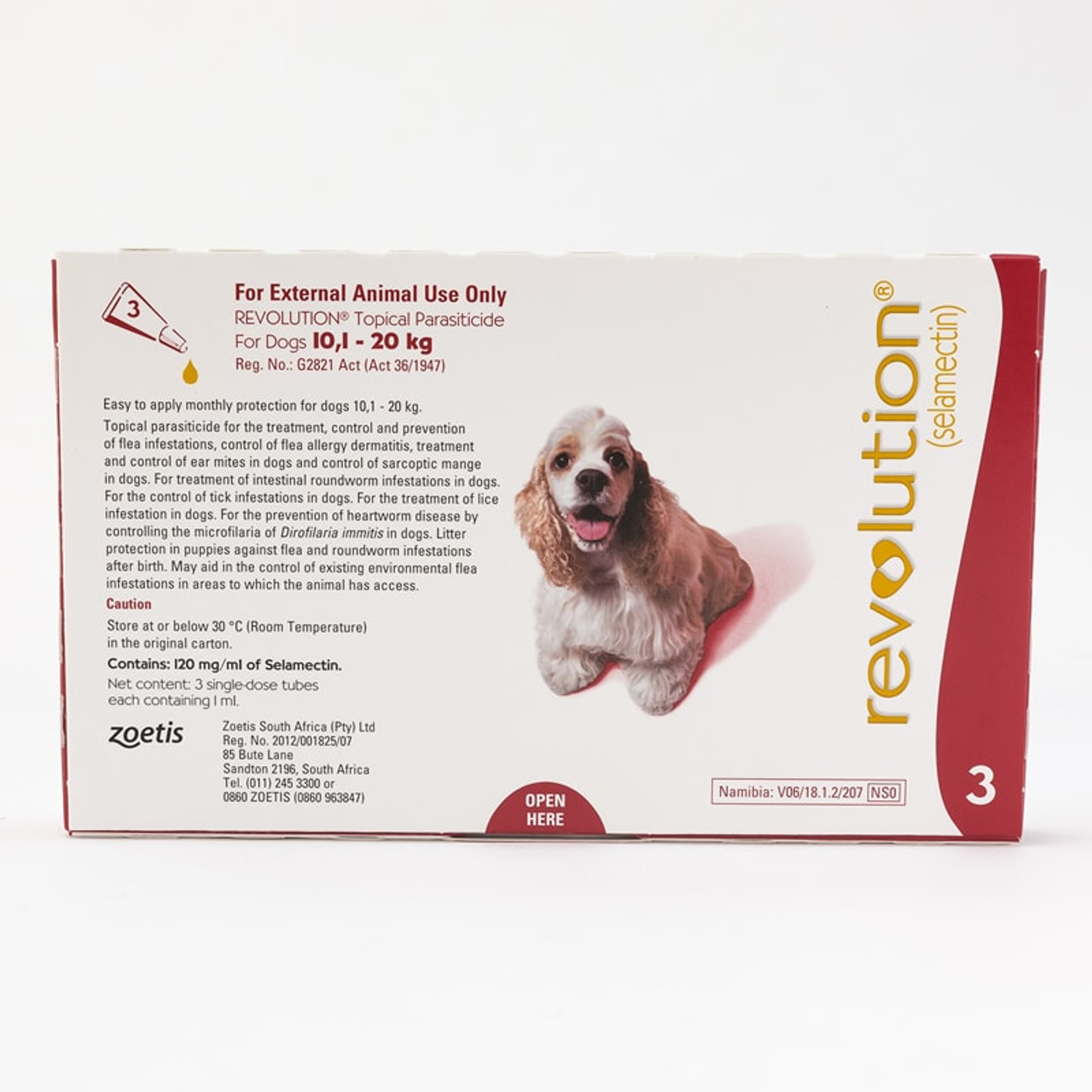 Revolution Red 3 Pack for dogs 10-20kg (22-44lbs)