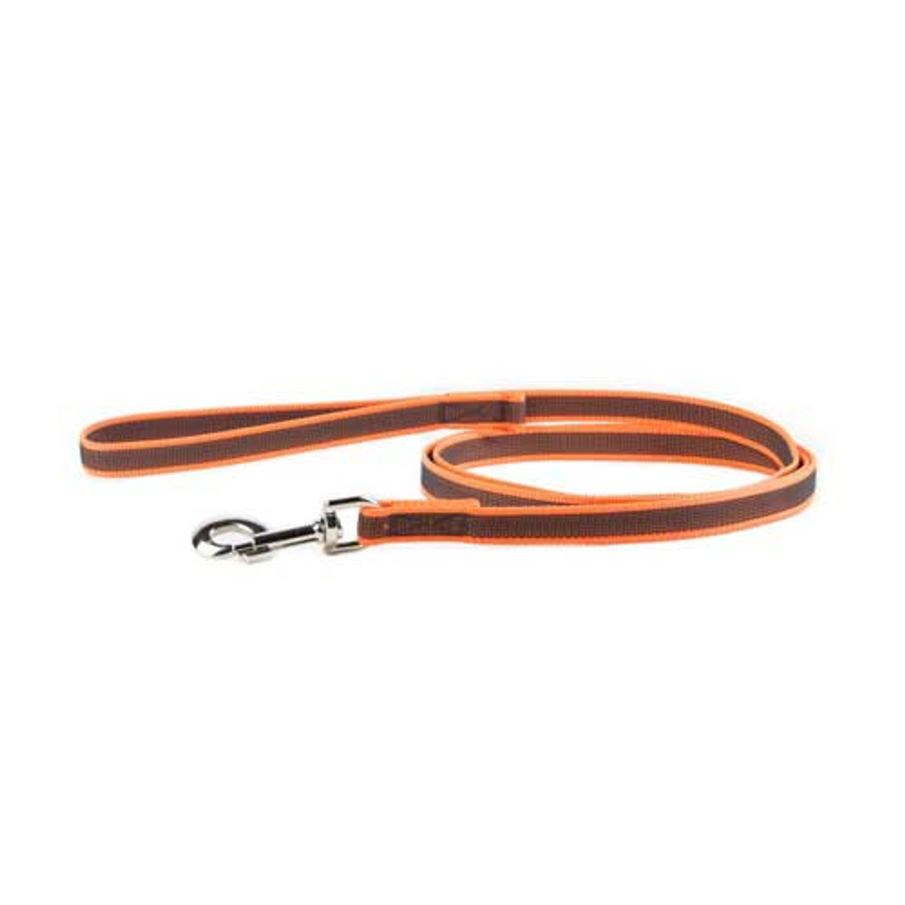 Julius-K9 Color & Grey Super-Grip Leash Orange-Grey Width (0.7"/ 20mm) Length (6.5ft / 2 m) With Handle , Max for 110lb/ 50 kg Dog