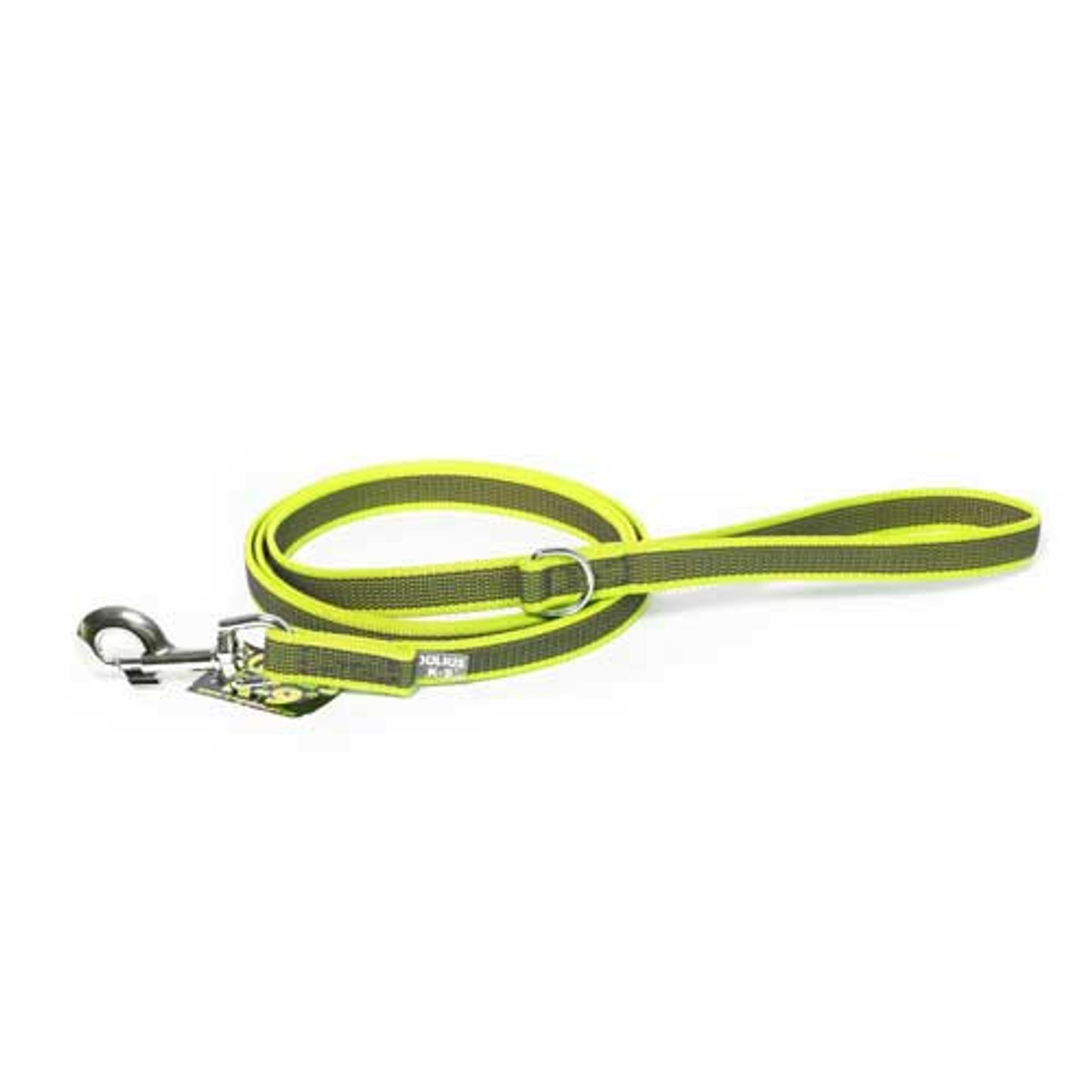 Julius-K9 Color & Grey Super-Grip Leash Neon-Grey