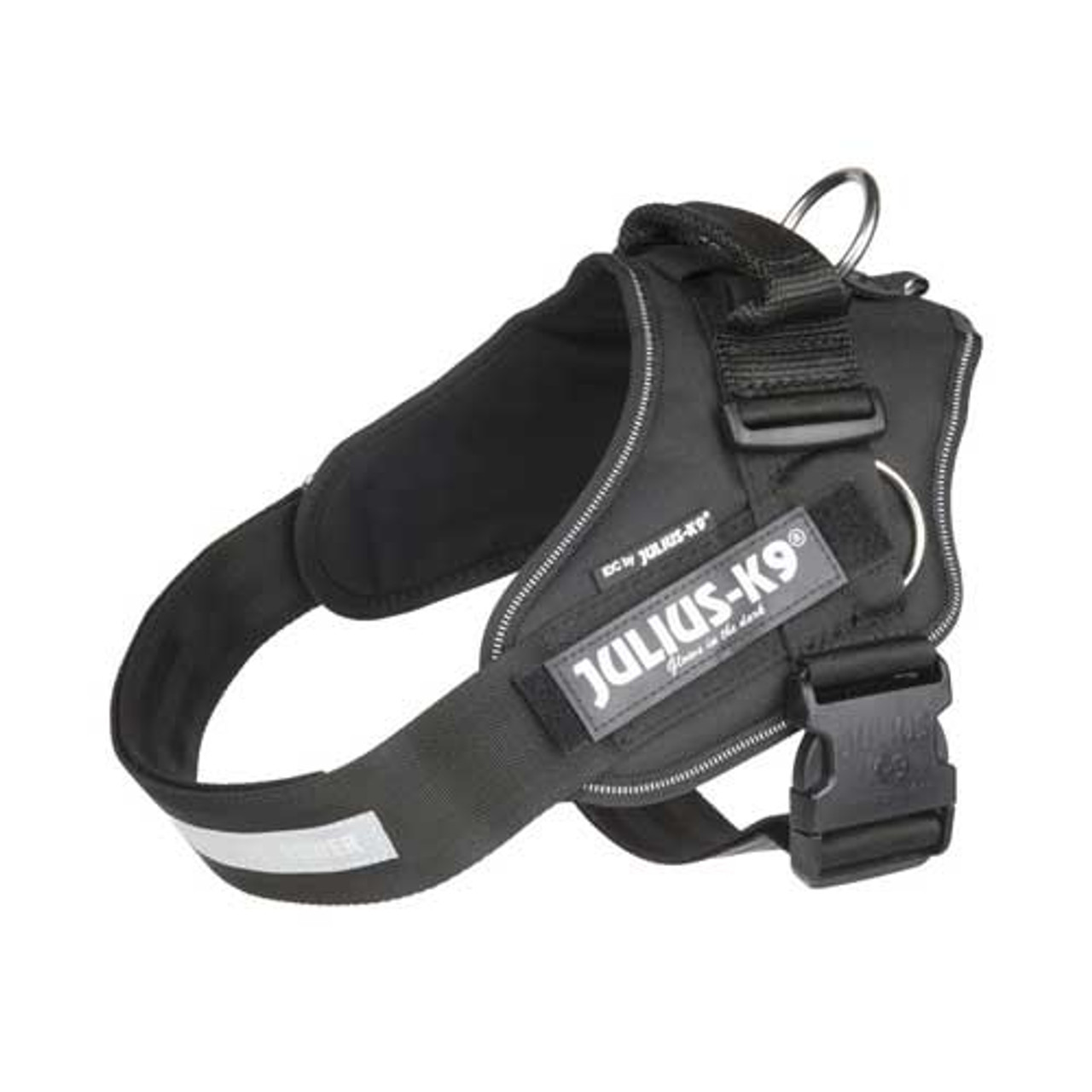 Julius-K9 IDC-Powerharness For Dogs With Siderings "Julius-K9" Illuminated Hook & Loop Patches Size: 1, Black