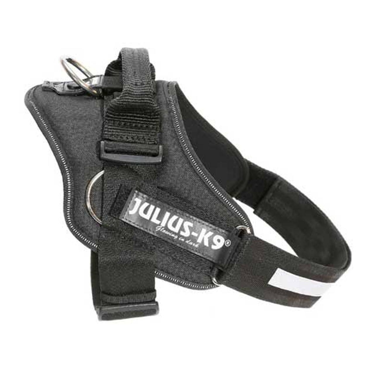 Julius-K9 IDC-Powerharness For Dogs With Siderings "Julius-K9" Illuminated Hook & Loop Patches Size. 3, Black