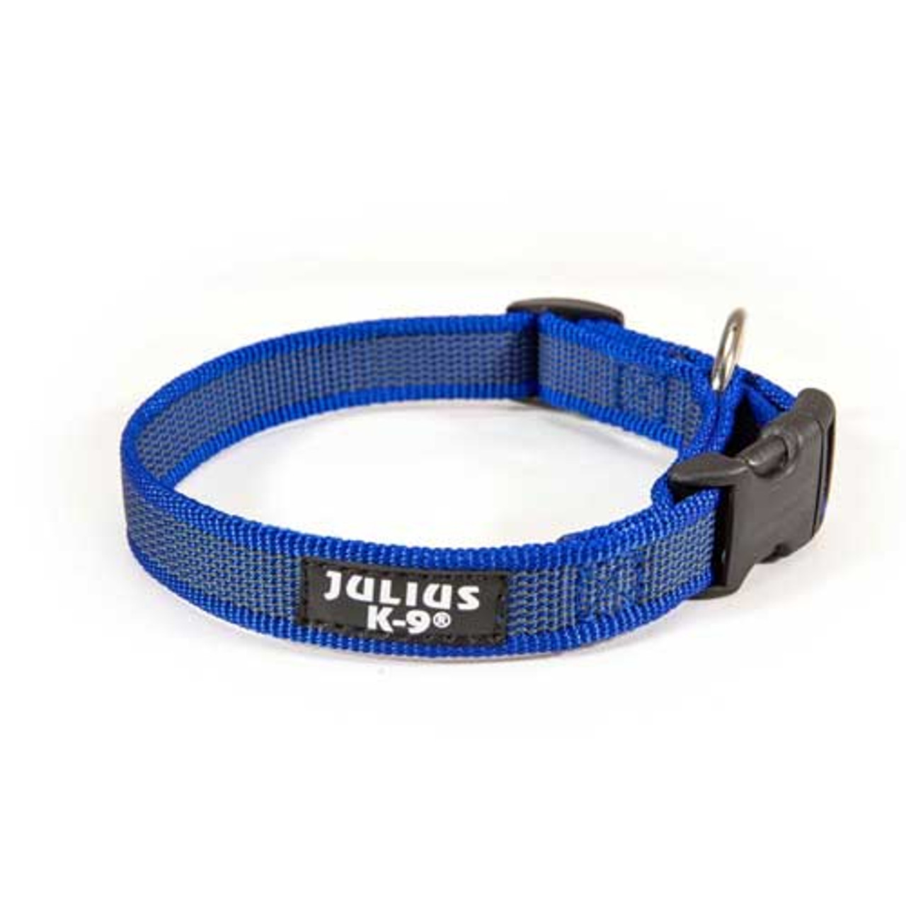 Julius-K9 Color & Grey Collar For Dogs Width (3/4" / 20 mm) Length (10.5"-16.5" / 27-42 cm), Blue-Grey