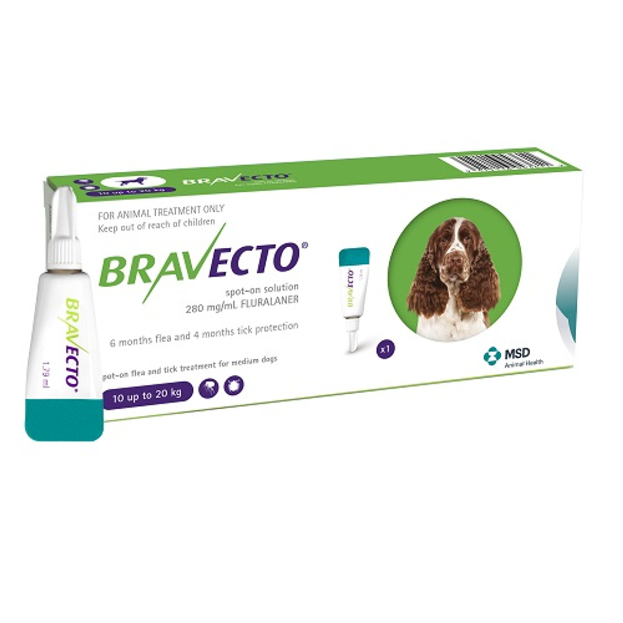 Bravecto Spot-On 500mg for Medium Dogs >1020 kg (22-44 lbs)